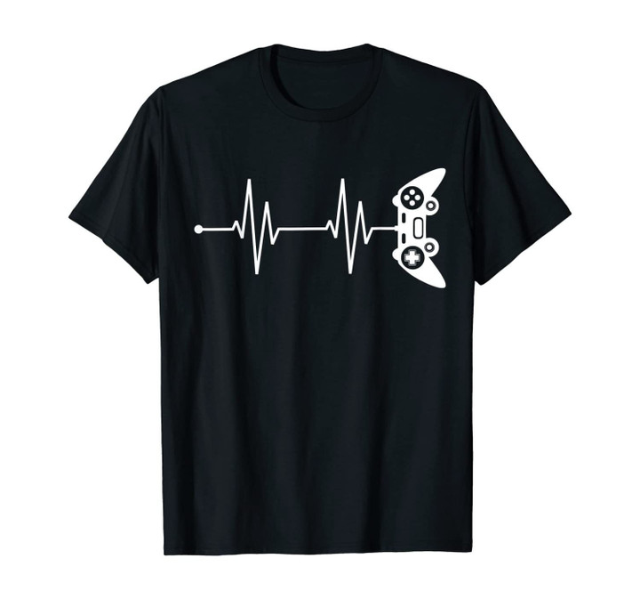 Gamer Heartbeat Shirt Gift For Video Game Lover Video Games T-Shirt