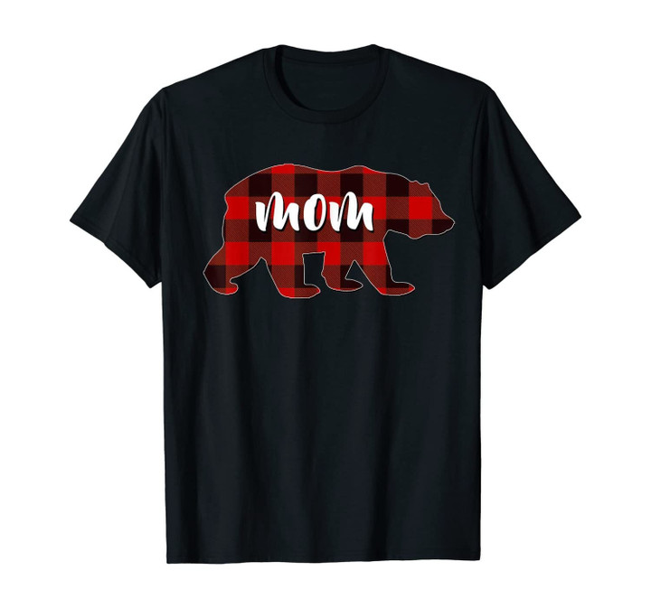 Red Plaid Mom Buffalo Matching Family Mama Pajama Christmas T-Shirt