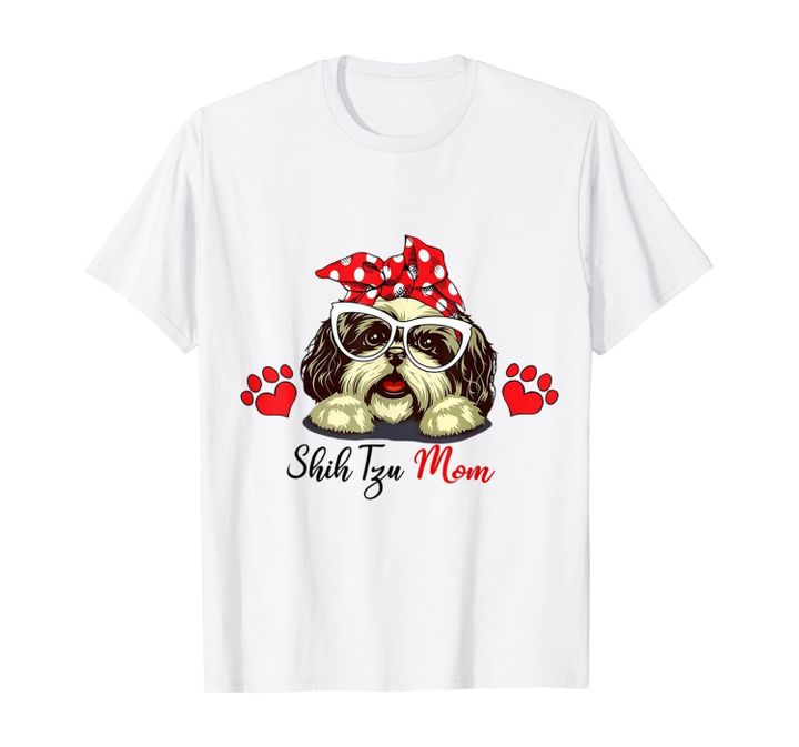 Cute Shih Tzu Love Mom T-Shirt