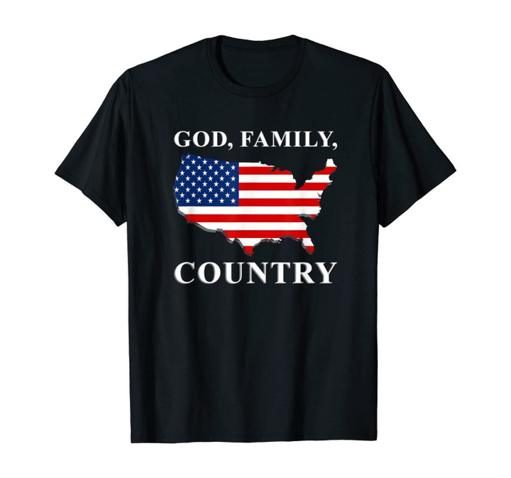 God Family Country US Flag Jesus Christ Holy Bible Prayer T-Shirt