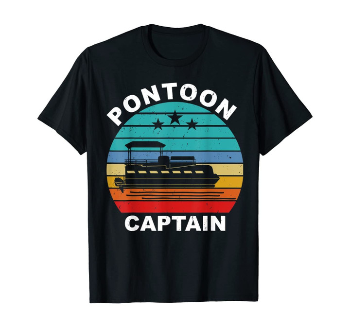 Pontoon Captain Shirt Vintage Gift Pontoon Boat T-Shirt