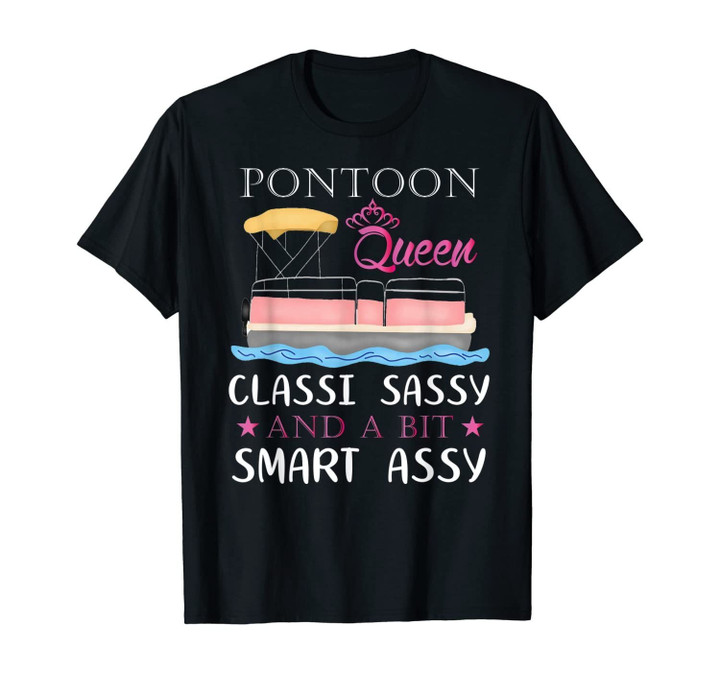 Pontoon Queen Woman Girls Gift - Pontoon Boat Gift T-Shirt
