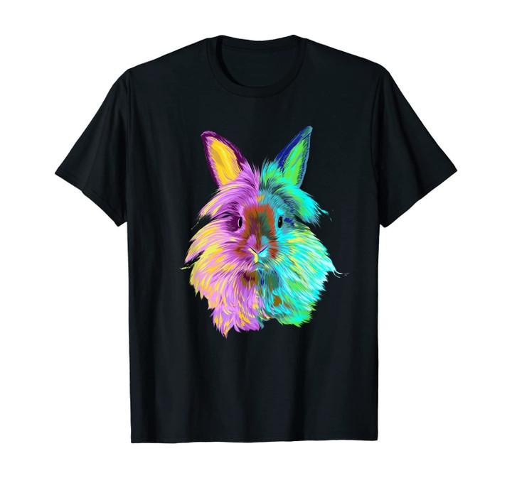 Colourful Lionhead Rabbit T-Shirt