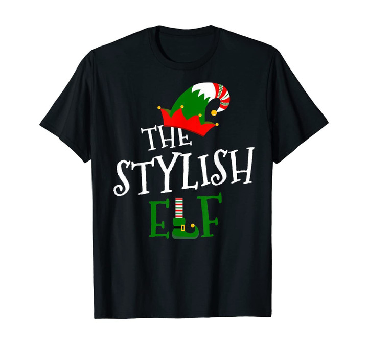 The Stylish Elf Family Matching Group Gift Christmas Costume T-Shirt