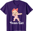Gender Reveal Party Team Girl Dabbing Baby T-Shirt