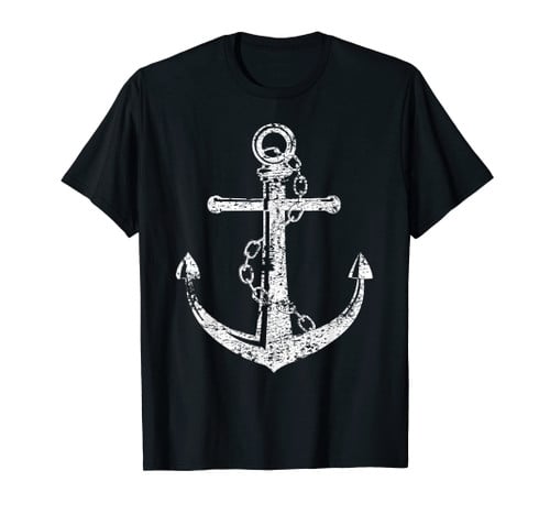 Anchor T-Shirt Gifts Vacation Wear Beach Sea Marine Sailor