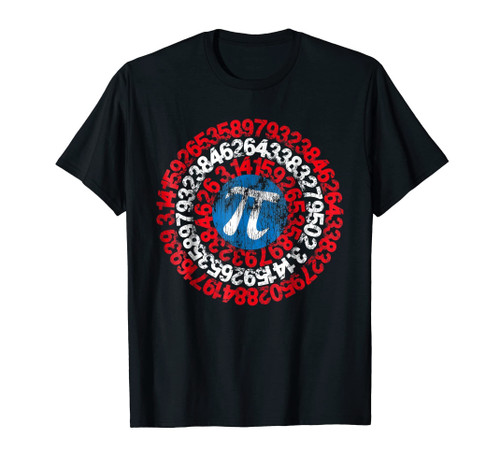 Captain Pi Superhero Shield Funny Math Pi Day T-Shirt