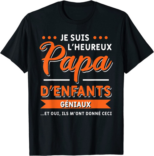 Papa T-shirt hommes Fête des pères cadeau 2021 Papa Entfants T-Shirt