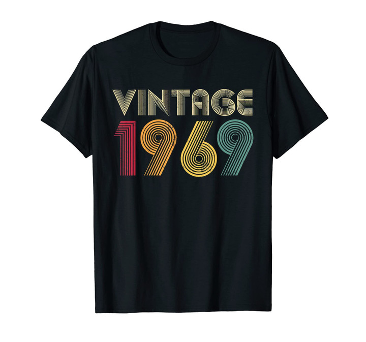 50th Birthday T Shirt Gift Vintage 1969 Classic Men Women