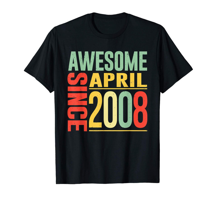 April 2008 T Shirt 11 Years Old Shirt 2008 Birthday Gifts