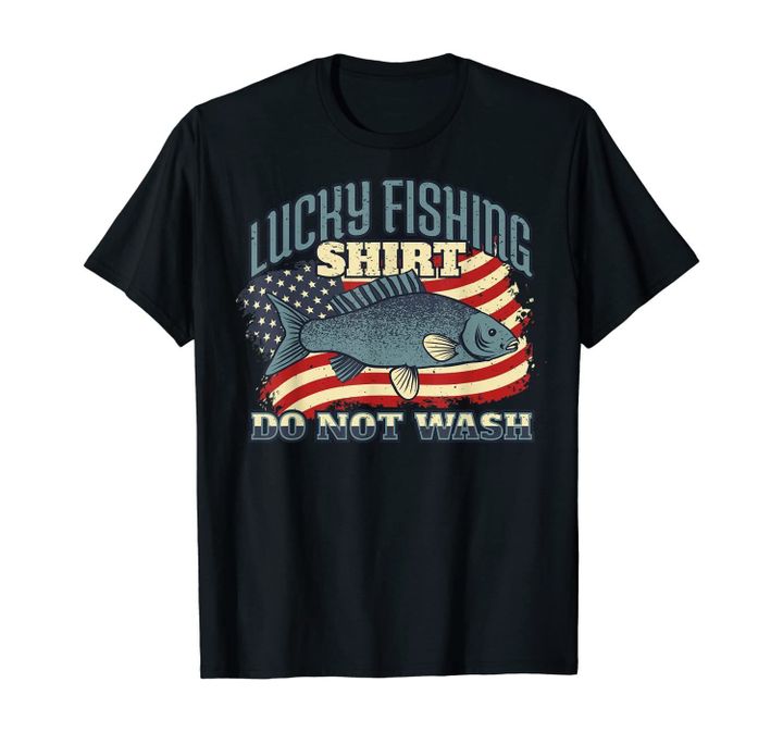 Lucky fishing shirt do not wash USA Patriot Tuna T-Shirt