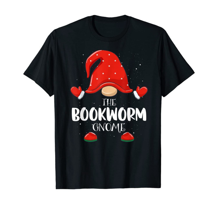 Bookworm Gnome Matching Family Group Christmas Pajama T-Shirt