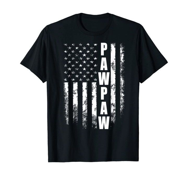 Pawpaw Gift America Flag Christmas Gift For Men Father'day T-Shirt