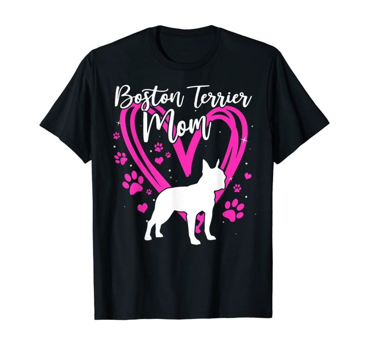 Cute Boston Terrier Mom For Mother's Day Gift T-Shirt