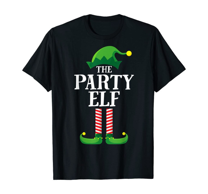 Party Elf Matching Family Group Christmas Party Pajama T-Shirt