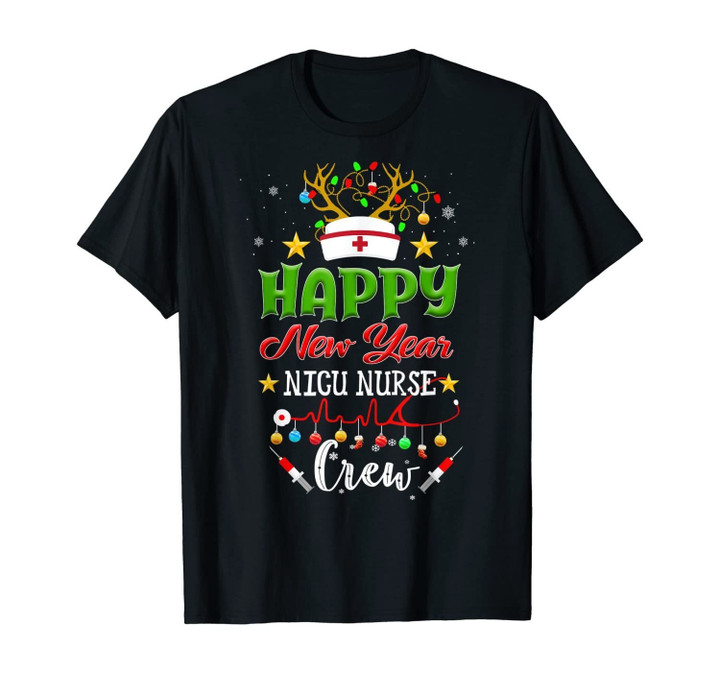 Happy New Year NICU Nurse Crew Christmas Lovely Gifts T-Shirt