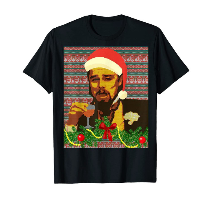 Leo Laughing Dank Meme Ugly Christmas Sweater Design T-Shirt