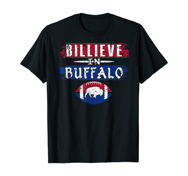 Billieve In Buffalo Vintage Football T-Shirt