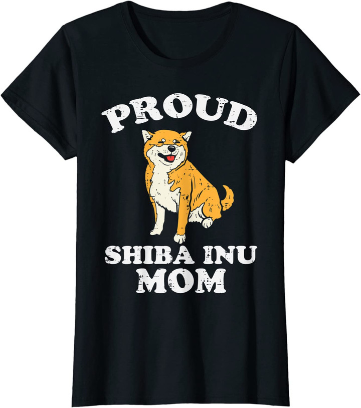 Femme Proud Shiba Inu Mom Kawaii Japanese Dog Akita Women Gift T-Shirt