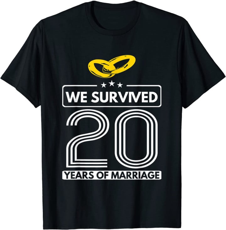 Graphique d'anniversaire de mariage - Nous avons survécu à T-Shirt