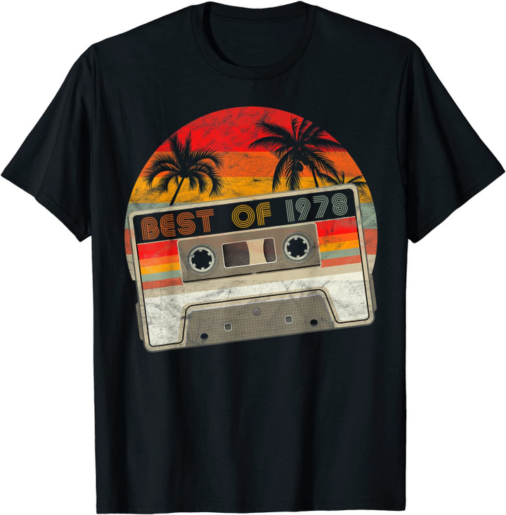 43 ans Best Of 1978 Vintage 43rd Birthday Cassette Tape T-Shirt
