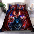 Dragon and wolf bedding set DRB4