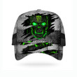 FX Racing Art Green Monster Skull Logo Printed Hat NTH57