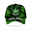420 Personalized Name High Life Art Green Skull Symbol Of Weed Printed Hat NTH107