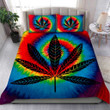 420 Leaf Art Colorful Rainbow Background Bedding Set NTH112