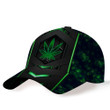 Art Neon Green 420 Leaf Seamless Pattern Printed Hat NTH111