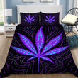 420 Art Colorful Neon Light Leaf Bedding Set NTH139