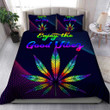 420 Art Colorful Leaf Enjoy The Good Vibes Bedding Set NTH133