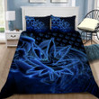 420 Art Blue Smoke Leaf Seamless Pattern Bedding Set NTH166