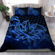 420 Art Blue Smoke Leaf Seamless Pattern Bedding Set NTH166