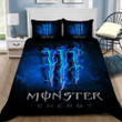 Blue Art Monster Racing Logo Image Bedding Set NTH296