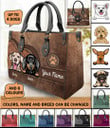 Dog Colorful Personalized Leather Handbag - LD016PS08 - BMGifts (formerly Best Memorial Gifts)