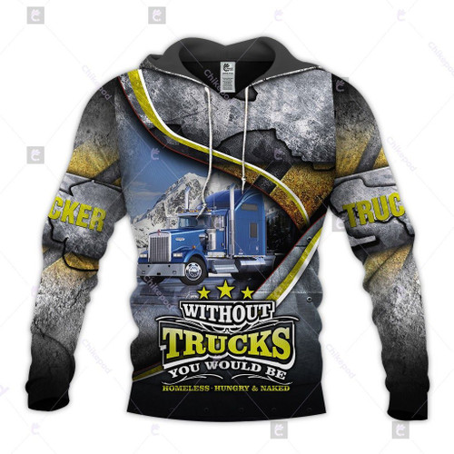 I Am A Trucker 3D All Over Printed Clothes KW21