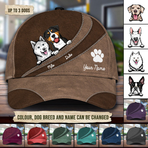 Dog White Paw Logo Personalized Classic Cap - Gift For Dog Lovers