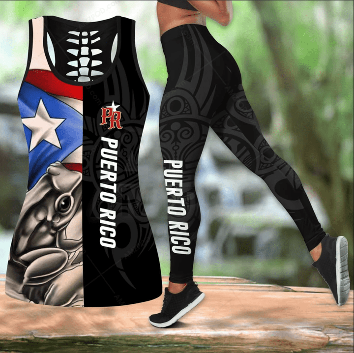 Puerto Rico Caribbean Frog With Black Color Combo Outfit PR7