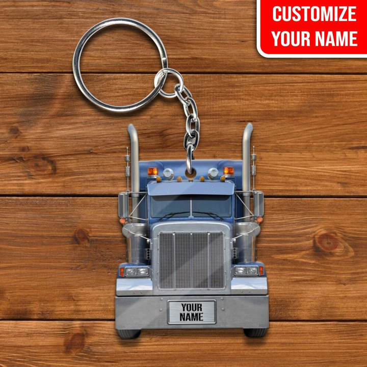 Customized Your Name Love Truck Keychain