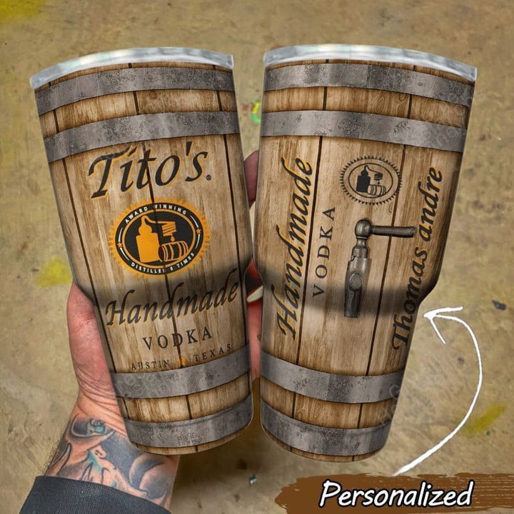 Personalized Whiskey Wood Grain Tumbler H2017