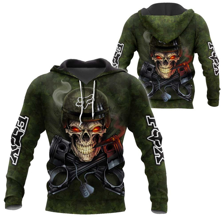 FX Racing Army Camo Cool Skull Piston Clothes 3D Printing NTH77