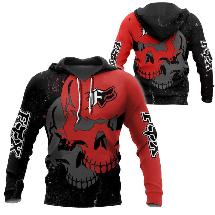 FX Racing Art Red Skulls Logo Brand Clothes 3D Printing NTH82