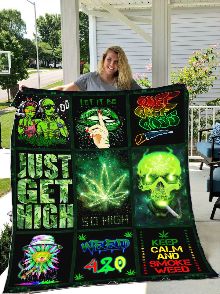 Art 420 Images And Quotes Just Get High 3D Blanket NTH119
