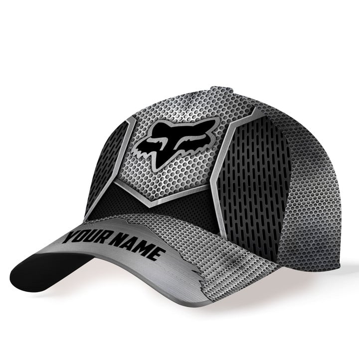 Personalized Name FX Racing Metal Silver Logo Brand Printed Hat NTH141