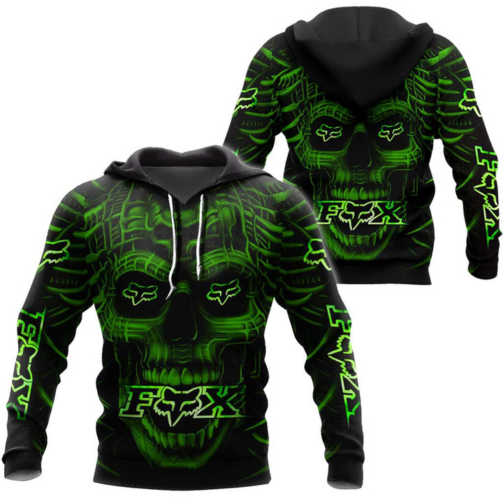 FX Racing Green Skull Demon Clothes 3D Printing NTH314