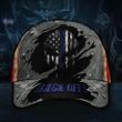 Skull Thin Blue Line Back Off Hat Vintage USA Flag Cap Back The Blue Honor Law Enforcement