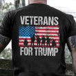 Veterans For Trump Shirt Vintage American Flag T-Shirt Veterans Day Gifts For Employees