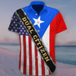 Puerto Rico Hawaiian Shirt Dual Citizen American Puerto Rican Flag Button Down Shirt Clothing
