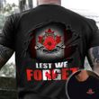 Lest We Forget Poppy Canada Flag Shirt Mens Honor Remembrance Day Veterans